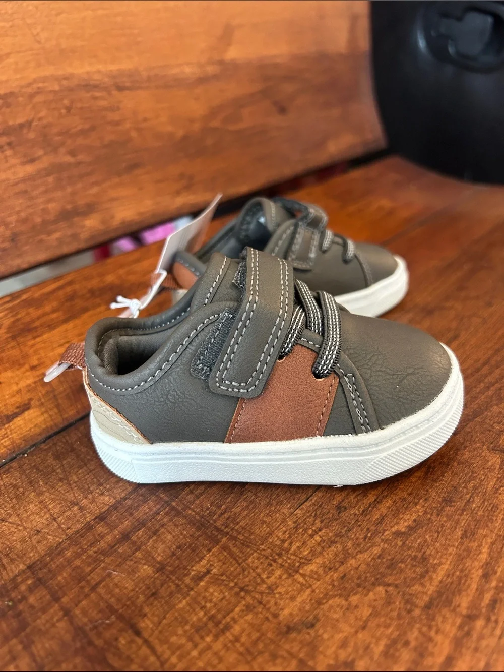 NWT Carter's Gray Toddler Sneakers with White Soles